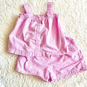 Baby Gap Pink Gingham Set
